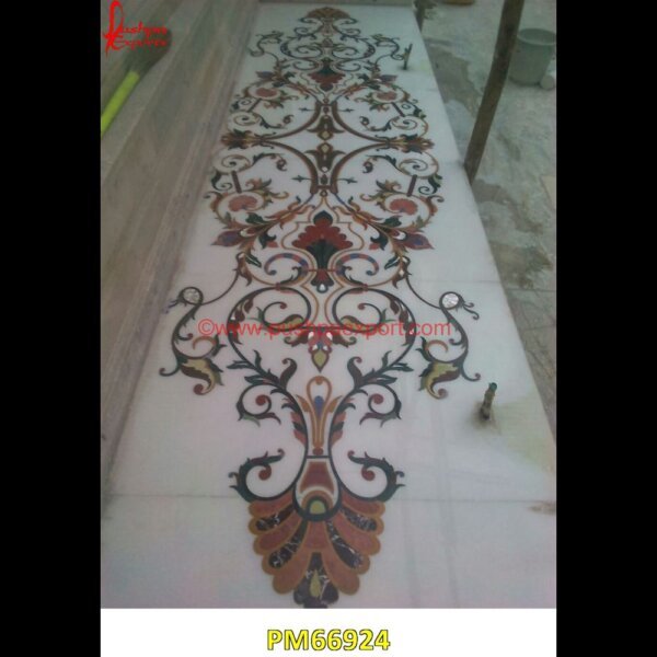 Beautiful Italian Marble Floor With Inlay Work PM66924 pietra dura table,pietra dura,marble medallions,marble inlay tables,marble inlay,marble floor medallions,brass inlay marble tile,white marble inlay table tops,travertine mosaic med.jpg