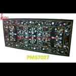 Inlaid Black Marble Stone Medallion