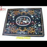 Black Marble Pichakari Inlay Table Top