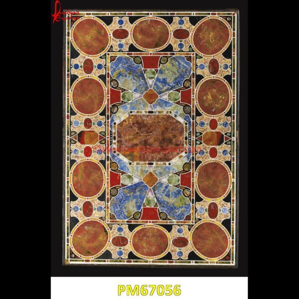 Semi Precious Stone Inlay Black Marble Stone Table Top PM67056 pietra dura cabinet,pietra dura box,pietra dura art,mughal pietra dura,stone inlay globe,stone for inlay,pietre dure,pietra dura table,pietra dura,marble medallions,marble inlay ta.jpg