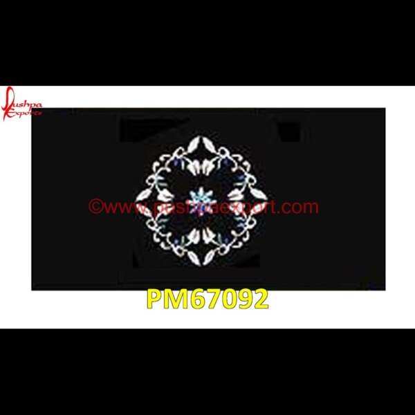 Floral Inlay Work Black Marble Stone Medallion PM67092 pietra dura cabinet,pietra dura box,pietra dura art,mughal pietra dura,mosaic marble medallions,metal inlay in stone,medallion marble floor decor,marble tile medallions,marble mosa.jpg