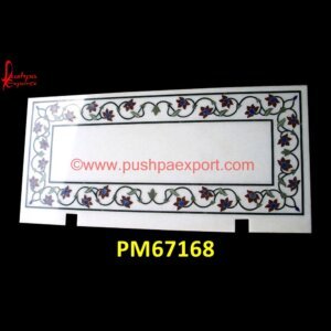 White Marble Floral Pichakari Medallion