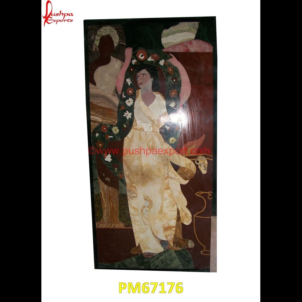 Lady Motif Inlay Marble Stone Table Top PM67176 taj mahal inlay stones,stone wood inlay,stone inlay work,stone inlay table tops,stone inlay furniture,stone inlay flooring,stone inlay coffee table,stone inlay art,stone floor inla.jpg