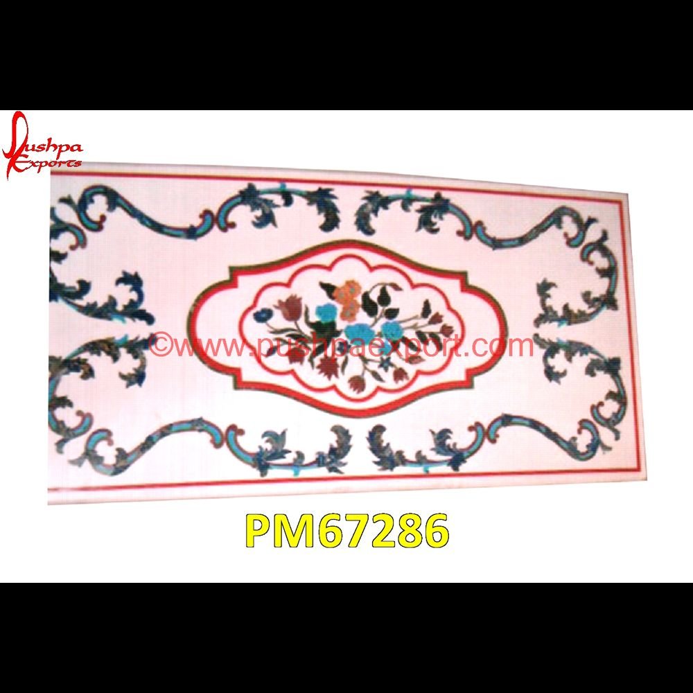 White Marble Table Top With Inlay Of Flower Motif PM67286 stone inlay coffee table,stone inlay art,stone floor inlays,pietra dura technique,pietra dura taj mahal,pietra dura table top,pietra dura mosaic,pietra dura marble table tops,pietr.jpg