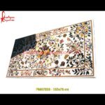 White Marble Table Top With Floral Pietra Dura