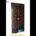 Flower Pietra Dura Black Marble Stone Table Top