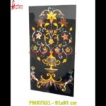 Inlay Black Marble Motif Table Top