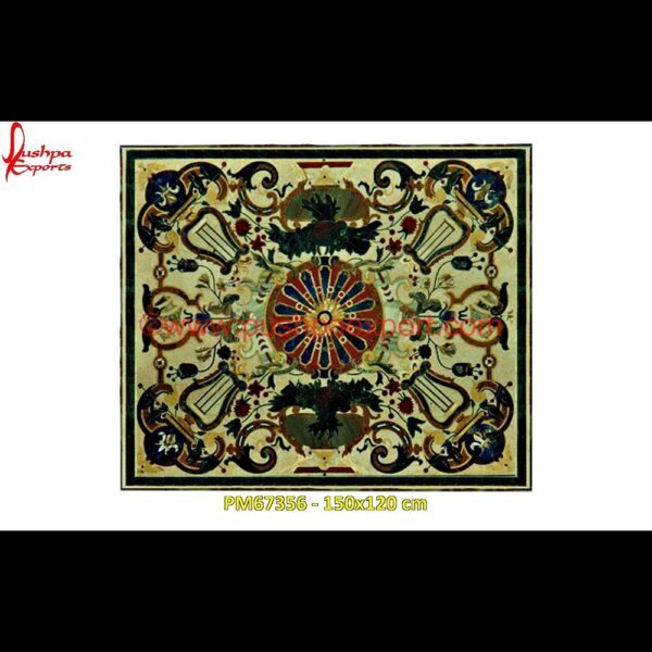 Floral Inlay Italian Marble Coffee Table Top PM67356 - 150x120 cm pietra dura in india,pietra dura furniture,pietra dura for sale,pietra dura dining table,pietra dura cabinet,pietra dura box,pietra dura art,mughal pietra dura,stone inlay globe,st.jpg