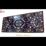 Handmade Inlay Black Marble Stone Medallion