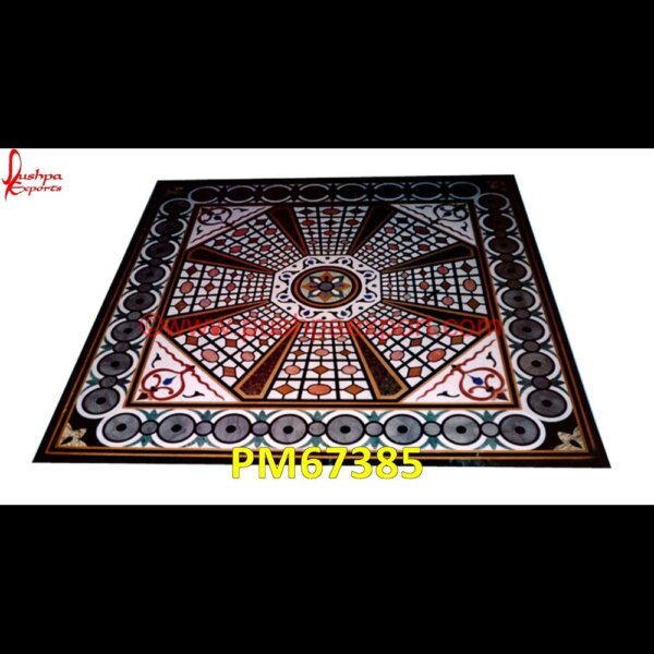 Pietre Dure Work Floor Tile PM67385 marble medallions,marble inlay tables,marble inlay,marble floor medallions,brass inlay marble tile,white marble inlay table tops,travertine mosaic medallion,taj mahal inlay stones,.jpg