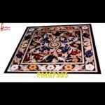 Flower Design Inlay Work Square Table top