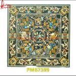 Traditional Design Inlay Square Table Top