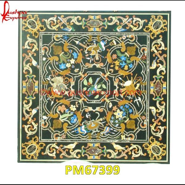 Traditional Design Inlay Square Table Top PM67399 stone inlay art,stone floor inlays,pietra dura technique,pietra dura taj mahal,pietra dura table top,pietra dura mosaic,pietra dura marble table tops,pietra dura inlays,pietra dura.jpg