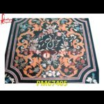 Handmade Inlay Work Black Marble Square Table Top