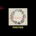 White Marble Flower Inlay Floor Tile