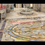 Inlay Artwork Square White Marble Floor