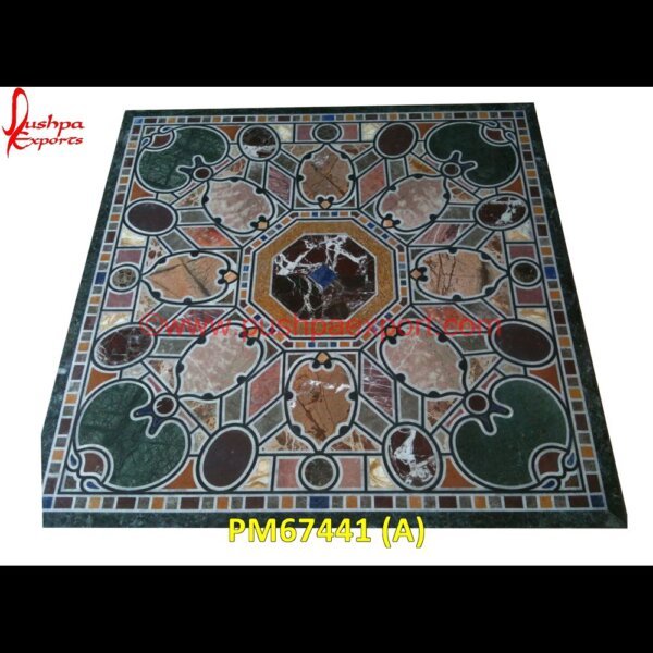 Inlay Work On Green Marble Table Top PM67441 (A) marble inlay coasters,marble inlay chess board,marble inlay box,marble inlay border,marble inlay art,marble foyer medallion,marble floor inlay designs,stone inlay globe,stone for i.jpg