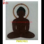 Lord Buddha Inlay White Marble Table Top