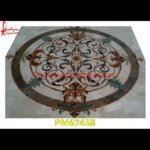 Modern Art Design Inlay White Marble Floor