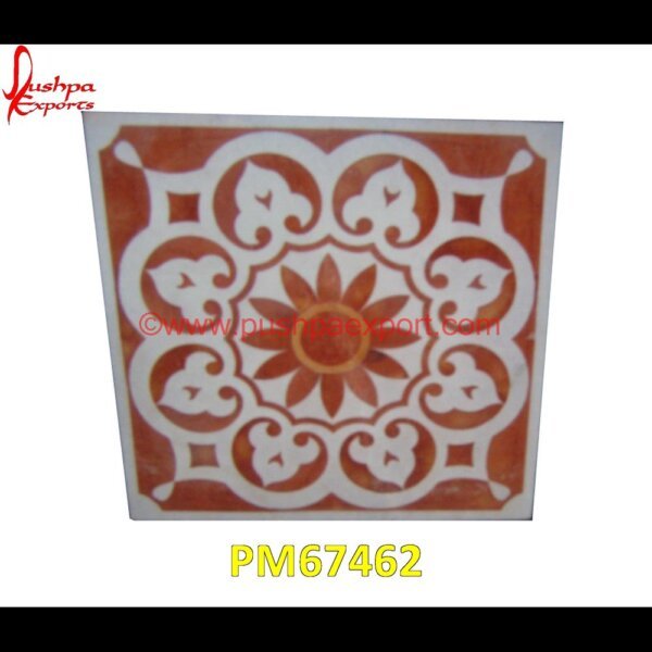 Sunflower Inlay White Marble Floor Tile PM67462 stone inlay table tops,stone inlay furniture,stone inlay flooring,stone inlay coffee table,stone inlay art,stone floor inlays,pietra dura technique,pietra dura taj mahal,pietra dur.jpg