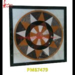 Marble Floor Tile With Geometrical Inlay Work