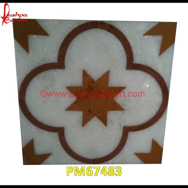 Rainforest Stone Inlay White Marble Floor Tile PM67483 stone inlay globe,stone for inlay,pietre dure,pietra dura table,pietra dura,marble medallions,marble inlay tables,marble inlay,marble floor medallions,brass inlay marble tile,white.jpg