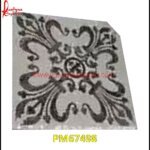 Motif Pietre Dure Work White Marble Square Top