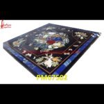 Flower Motif Inlay On Black Marble Table Top