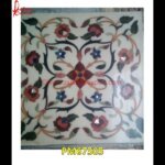 Motif Inlaid White Marble Tile