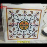 Design Inlay Work White Marble Table Top