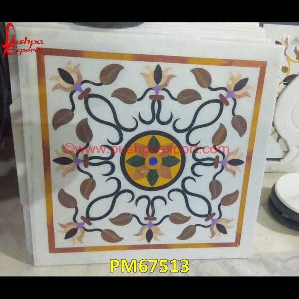 Design Inlay Work White Marble Table Top PM67513 pietra dura for sale,pietra dura dining table,pietra dura cabinet,pietra dura box,pietra dura art,mughal pietra dura,mosaic marble medallions,metal inlay in stone,medallion marble.jpg