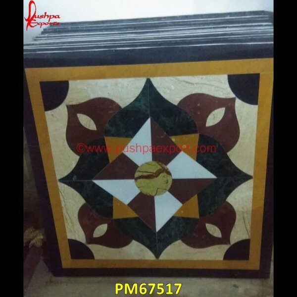 Square Shaped Inlay Work Handmade Marble Table Top PM67517 pietra dura art,mughal pietra dura,mosaic marble medallions,metal inlay in stone,medallion marble floor decor,marble tile medallions,marble mosaic medallion,marble medallion floor.jpg