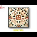 Flower Inlaid Pattern Marble Tile