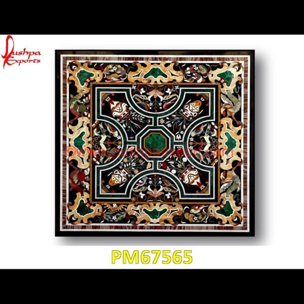 Tiny Motif Work Black Marble Stone Tile PM67565 stone inlay work,stone inlay table tops,stone inlay furniture,stone inlay flooring,stone inlay coffee table,stone inlay art,stone floor inlays,pietra dura technique,pietra dura taj.jpg