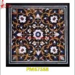 Square Black Marble Inlay Tile