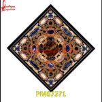 Inlay Work Black Marble Square Floor