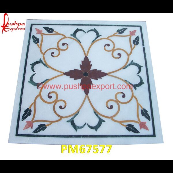 Red Flower Inlay White Marble Tile PM67577 pietra dura inlays,pietra dura india,pietra dura in india,pietra dura furniture,pietra dura for sale,pietra dura dining table,pietra dura cabinet,pietra dura box,pietra dura art,mu.jpg