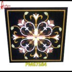 Flower Inlay Black Marble Stone Table Top