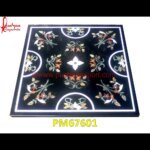 Inlay Work Black Marble Floor Tile