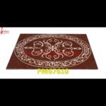 White Design Inlay Red Granite Floor Tile