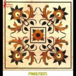 Orange Flower Inlay Table Top