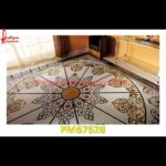 White Marble Inlay Work Floor