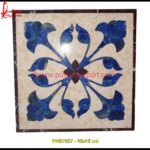 White Marble Inlay On Green Marble Floor Tile