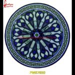 Semi Precious Stone Inlay Round Marble Table Top