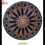 Round Semi Precious Stone Inlay Marble Table Top