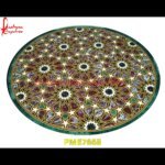 Green Marble Inlay Round Table Top