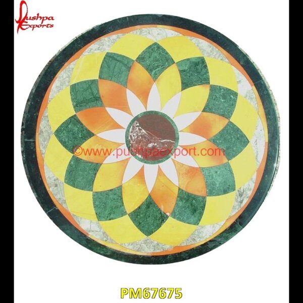 Marble Overlay Round Table Top PM67675 pietra dura for sale,pietra dura dining table,pietra dura cabinet,pietra dura box,pietra dura art,mughal pietra dura,mosaic marble medallions,metal inlay in stone,medallion marble.jpg