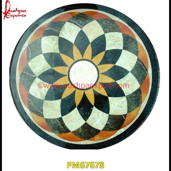 Marble Stone Overlay Round Table Top PM67678 pietra dura box,pietra dura art,mughal pietra dura,mosaic marble medallions,metal inlay in stone,medallion marble floor decor,marble tile medallions,marble mosaic medallion,marble.jpg