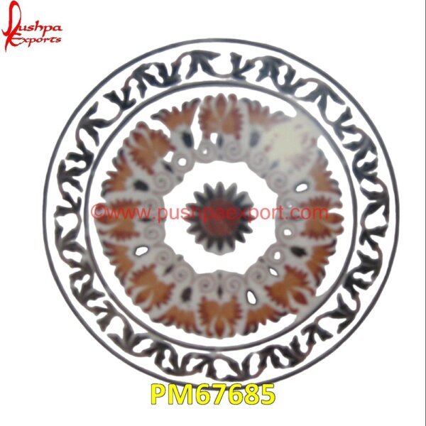 Flower Inlay Round White Marble Table Top PM67685 marble mosaic medallion,marble medallion floor tile,marble inlay work taj mahal,marble inlay work in jaipur,marble inlay work agra,marble inlay work,marble inlay tray,marble inlay.jpg