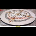 Inlay Round Italian Marble Table Top